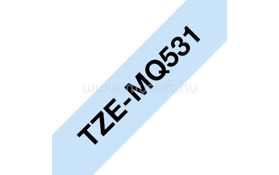 BROTHER TZe-MQ531 Pasztellkék alapon fekete szalagkazetta 12mm széles (4m)