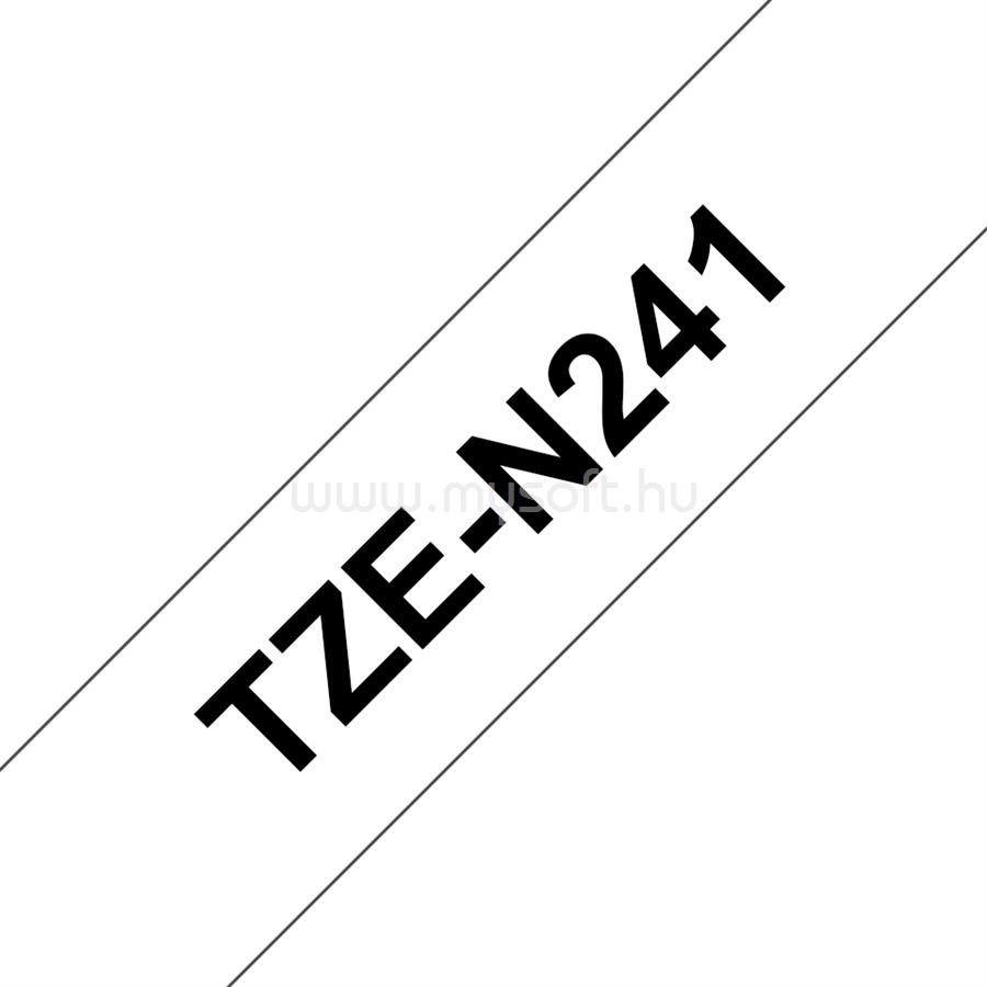 BROTHER TZe-N241 Fehér alapon fekete nem laminált szalag 18mm széles (8m)