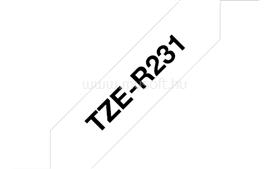 BROTHER TZe-R231 fehér alapon fekete selyem szalag 12mm széles (4m) TZER231 small