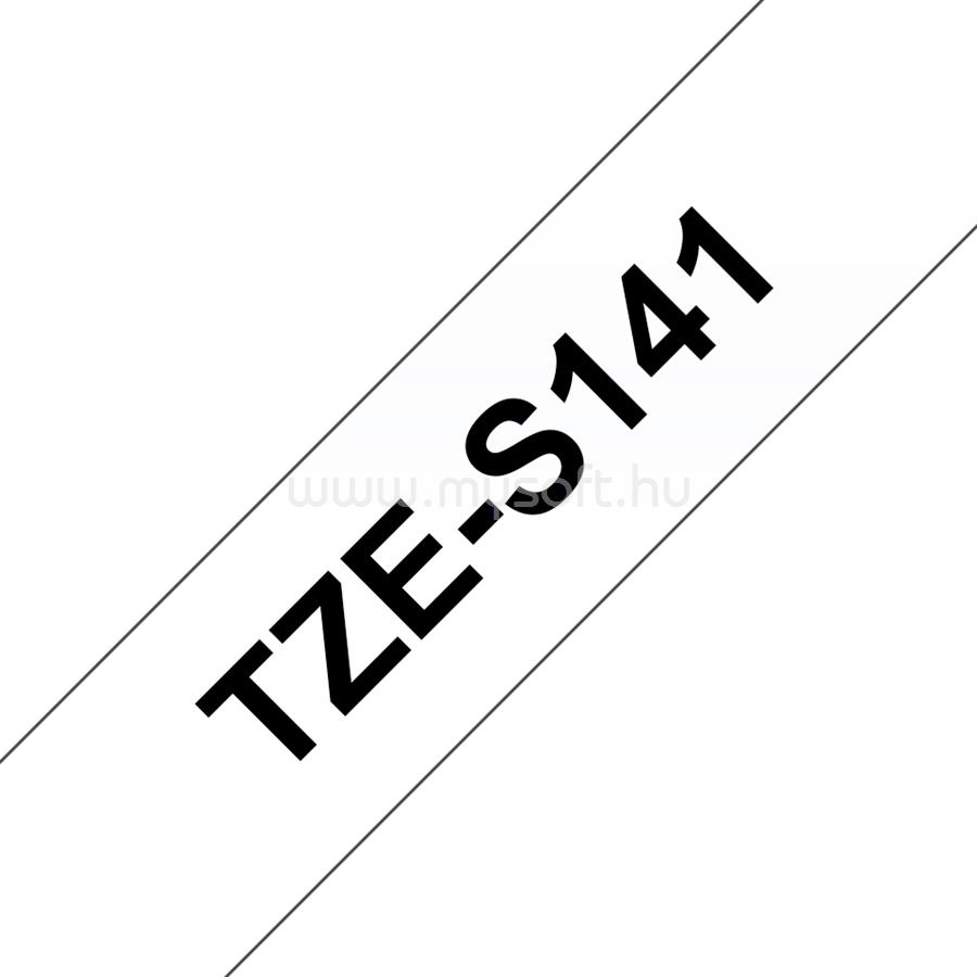 BROTHER TZe-S141 Átlátszó alapon fekete szalag 18mm széles (8m)
