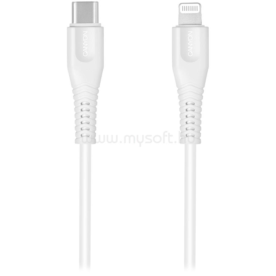 CANYON MFI-4 Type C Cable To MFI Lightning for Apple 1.2m White