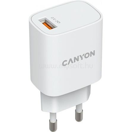 CANYON H-18-01 18W univerzális hálózati töltő adapter fehér (QC3.0)