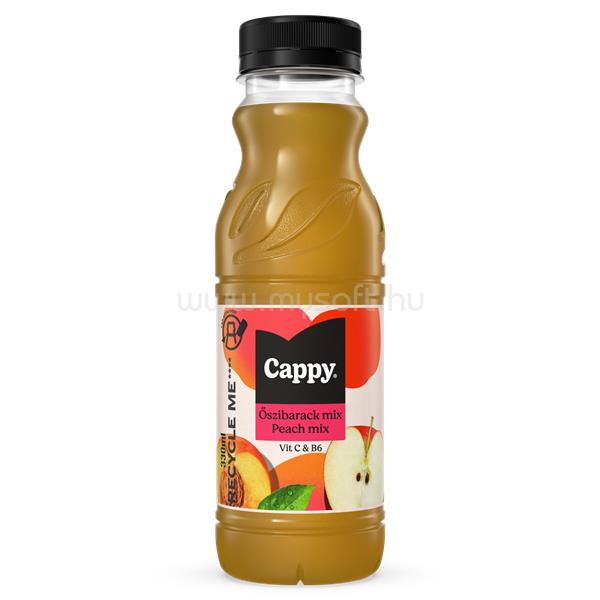 CAPPY őszibarack 0,33l PET palackos DRS egyutas visszaváltási díjas gyümölcslé