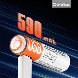 COLORWAY AAA újratölhető elem, USB-C 590 mAh 1.5B (Li-Polymer) (2pc.) CW-UBAAA-09 small