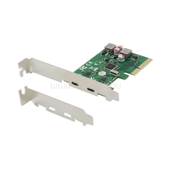 CONCEPTRONIC Bővítőkártya - EMRICK08G (PCIe x4 to 2x USB-C 3.2 Gen2, saját tápellátás)