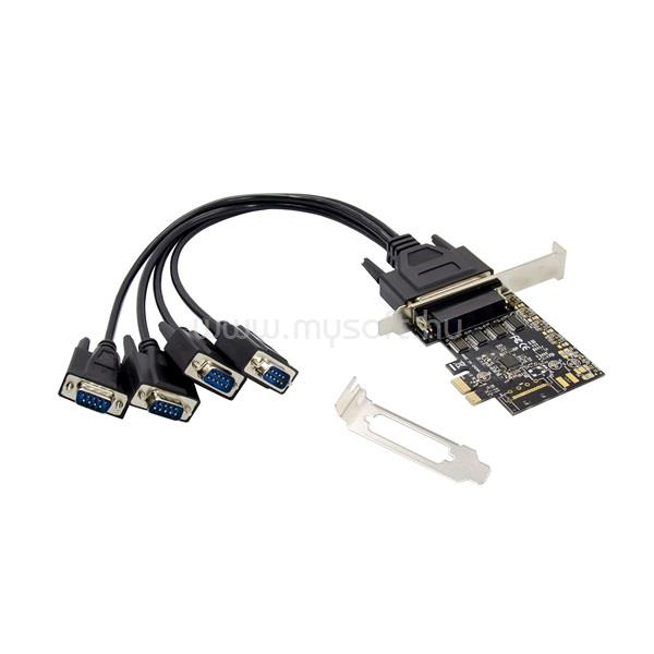 CONCEPTRONIC Bővítőkártya - EMRICK11B (PCIe x1 to 4x DB9 (RS-232))