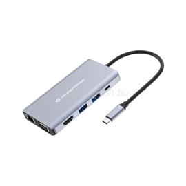 CONCEPTRONIC DONN20G notebook dokkoló (USB-C to HDMI/VGA/USB-C PD/USB 3.0/SD/TF/GbE/AUX) DONN20G small