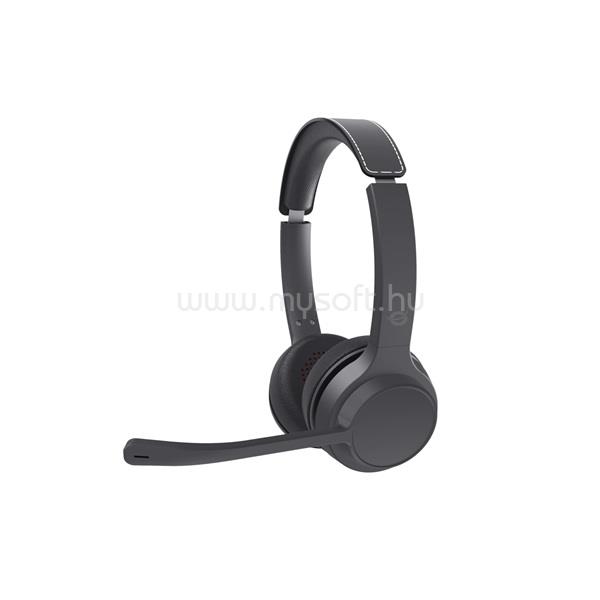 CONCEPTRONIC POLONA04B vezeték nélküli headset (BT5.3, hangerőszabályzó, zajcsillapítás, fekete)