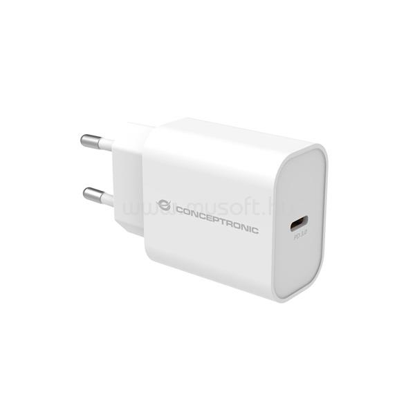 CONCEPTRONIC telefon töltő adapter - ALTHEA10W (USB-C, 25W, fehér)