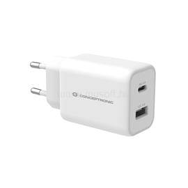 CONCEPTRONIC telefon töltő adapter - ALTHEA11W (USB-C+USB-A, 33W, fehér) ALTHEA11W small