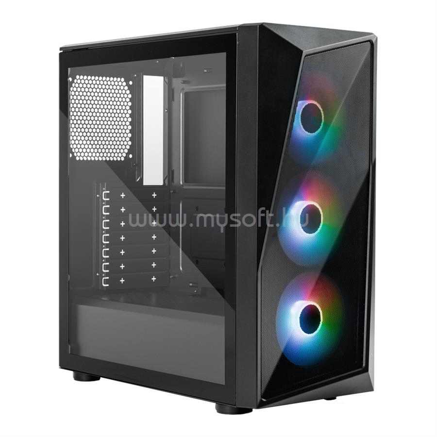 COOLER MASTER CMP 520 fekete (táp nélküli) ablakos ATX ház