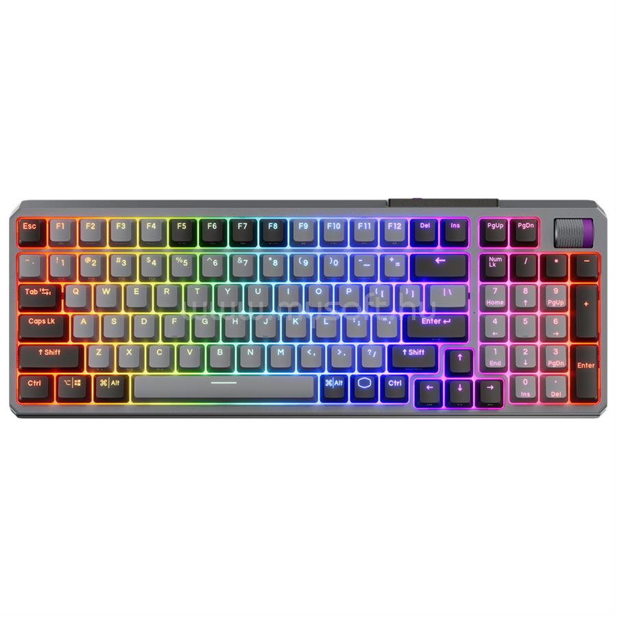 COOLER MASTER MK770 mechanikus Red Switch gamer vezeték nélküli billentyűzet (magyar, szürke)