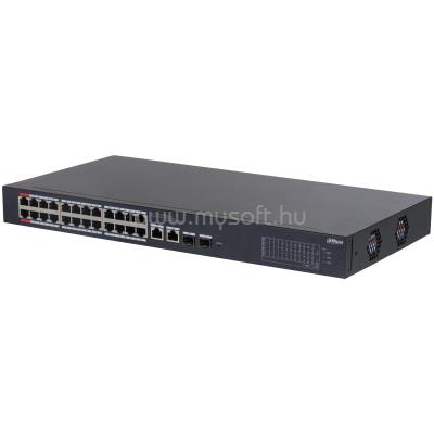 DAHUA Mendzselhető PoE switch - CS4226-24ET-240 (Cloud menedzsment; 24x 100Mbps at/af PoE; 2x 1Gbps; 2x 1Gbps SFP; 240W)