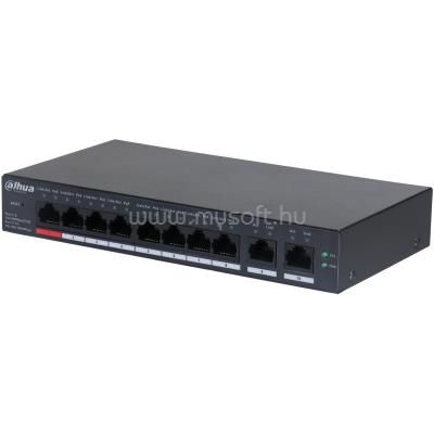 DAHUA PoE switch - CS4010-8ET-110 (Cloud menedzsment; 8x100Mbps PoE + 2x 1Gbps uplink, 110W)