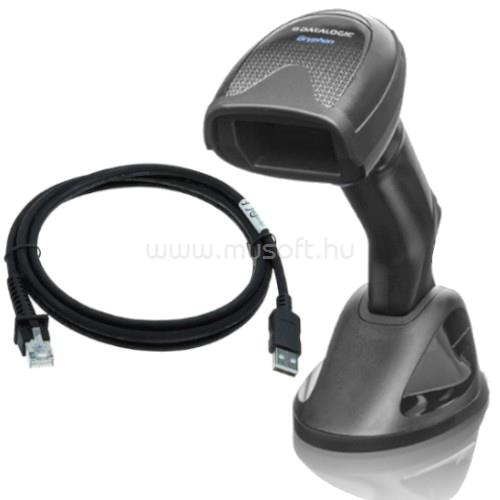 DATALOGIC Gryphon I GD4520, Kit, 2D Mpixel Imager, USB-only, Black (Kit includes Scanner, All in One Permanent Base and USB Cable 90A052258)