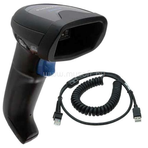 DATALOGIC QuickScan QW2520, 2D VGA Imager, USB Interface, Black, (Kit includes Scanner and USB coiled Cable 90A052285)