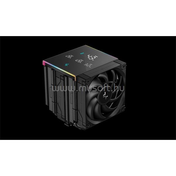 DEEPCOOL AK620 DIGITAL PRO CPU hűtő (25 dB; max, 103,45 m3/h; 4pin csatlakozó, 6 db heatpipe, 2x12cm, PWM)