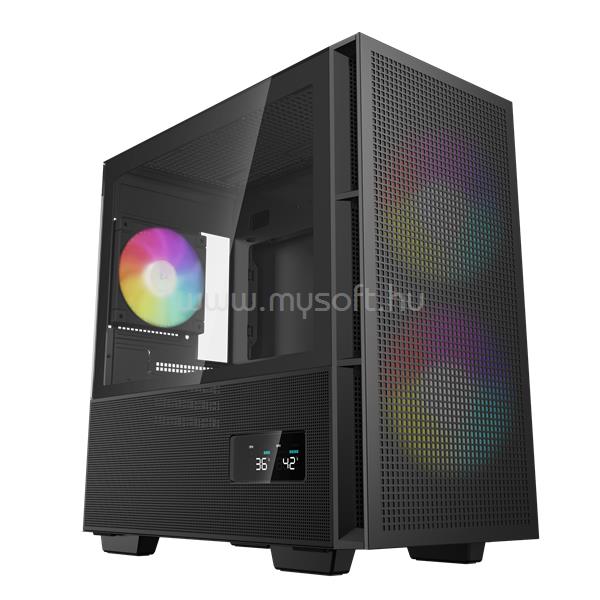 DEEPCOOL CH360 DIGITAL fekete (táp nélküli) ablakos mATX ház