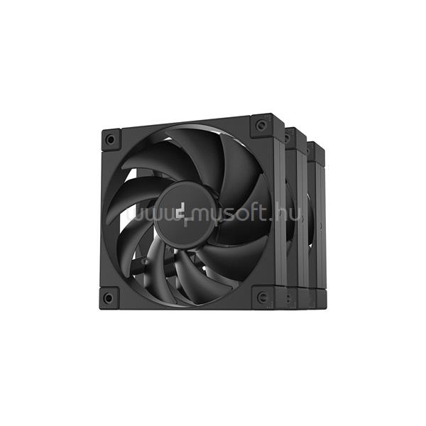 DEEPCOOL FD12 12cm ház hűtő ventilátor (3in1) (27,6dB; max. 109,07 m3/h; 3pin csatlakozó; hydro bearing, ház hűtésre, PWM)