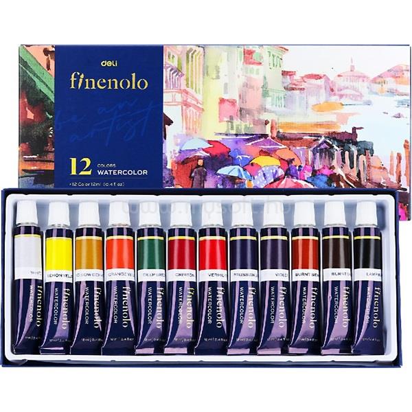 DELI FINENOLO 12ml x 12 db-os akvarellfesték készlet