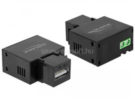 DELOCK 1 A-s, fekete, A-típusú USB töltő portos Keystone modul DL86505 small