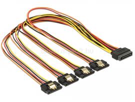 DELOCK 15 pin-es SATA kábel > 15 pin-es SATA tápcsatlakozó kimeneti 4 x egyenes 50 cm DL60158 small