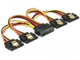 DELOCK 15 pin-es SATA kábel bemeneti > 15 pin-es SATA tápcsatlakozó kimeneti 4 x egyenes 15 cm DL60156 small