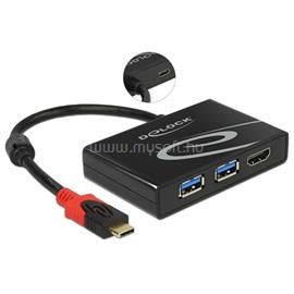 DELOCK 62854 USB 3.1 GEN 1 USB Type-C apa - 2x USB 3.0 Type-A anya + 1x HDMI anya adapter DL62854 small