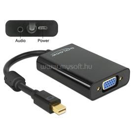 DELOCK 65598 fekete adapter mini displayport apa > VGA / Audió / tápfeszültség anya DL65598 small