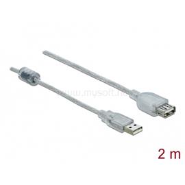 DELOCK 83883 2m USB-A 2.0 apa - anya átlátszó kábel DL83883 small