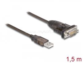 DELOCK Adapter A-típusú USB 2.0 - 1 x soros RS-232 D-Sub 9 tűs apa anyacsavarokkal 1,5 m DL62645 small