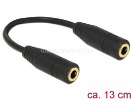 DELOCK Adapter Audio sztereó jack 3,5 mm-es, 4 pólusú anya > anya 13 cm DL65896 small