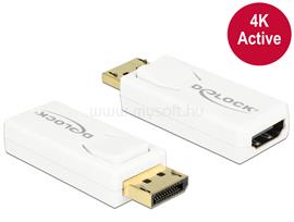 DELOCK Adapter Displayport 1.2-dugós csatlakozó > HDMI-csatlakozóhüvely 4K aktív, fehér DL65580 small