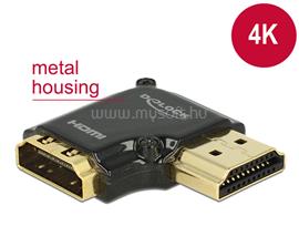 DELOCK adapter Gyors-sebességű HDMI Ethernettel - HDMI-A anya > HDMI-A apa 4K 90 fokos jobbra fekete DL65661 small