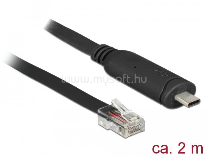 DELOCK Adapter USB 2.0 C-típusú apa > 1 x soros RS-232 RJ45 apa 2,0 m