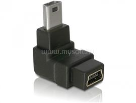 DELOCK Adapter USB-B mini 5tűs apa/anya 90  derékszögű USB-B mini 5tűs adapter DL65097 small