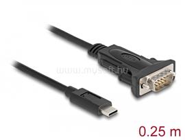 DELOCK Adapter USB Type-C - 1 x soros RS-232 D-Sub 9 tűs apa csavarokkal 0,25 m DL64125 small