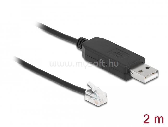 DELOCK adapterkábel USB Type-A és soros RS-232 RJ9/RJ10 közötti ESD védelemmel Celestron NexStar 2 m