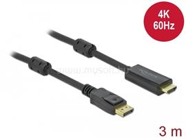 DELOCK Aktív DisplayPort 1.2 - HDMI kábel 4K 60 Hz 3 méter hosszú DL85957 small