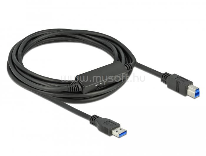 DELOCK Aktív USB 3.2 Gen 1 kábel A-típusú USB   B-típusú USB csatlakozóvégekkel 5 m