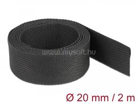 DELOCK Anyag hőre zsugorodó cső 2 m x 20 mm szugorodási arány 2:1 fekete DL20794 small