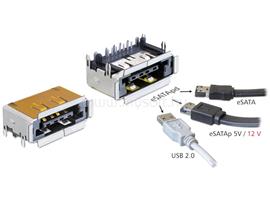 DELOCK csatlakozó eSATApd anya eSATA + USB 2.0 5 V / 12 V DL65297 small