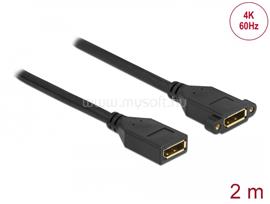 DELOCK DisplayPort 1.2 kábel csatlakozóhüvellyel - csatlakozóhüvellyel panelrögzítés 4K 60 Hz 2 m DL87101 small