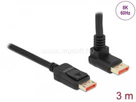 DELOCK DisplayPort kábel egyenes csatlakozódugóval - csatlakozódugóval 90  ívelt felfelé 8K 60 Hz 3 DL87056 small