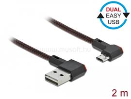 DELOCK EASY-USB 2.0 kábel A-típusú csatlakozódugó - EASY-USB Micro-B típusú csatlakozódugó DL85273 small