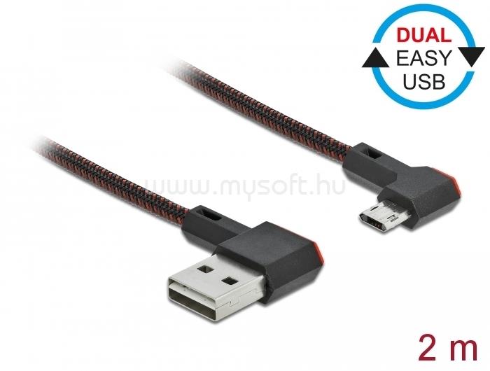 DELOCK EASY-USB 2.0 kábel A-típusú csatlakozódugó - EASY-USB Micro-B típusú csatlakozódugó
