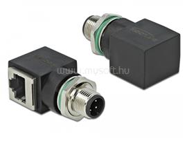 DELOCK Hálózati adapter M12 4 tűs D-kódolt adugó - RJ45 anya DL66313 small