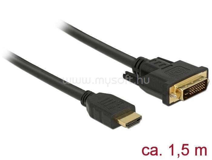 DELOCK HDMI - DVI 24+1 kétirányú kábel 1,5 m