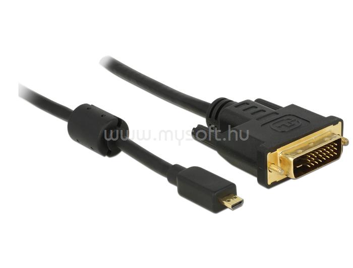 DELOCK HDMI-kábel Micro-D-csatlakozódugóval > DVI 24+1 csatlakozódugó 2 m