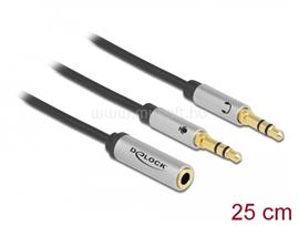 DELOCK Headset adapter 1 x 3,5 mm-es 4-tűs anya sztereo jack - 2 x 3,5 mm-es, 3-tűs apa sztereo jack DL66740 small